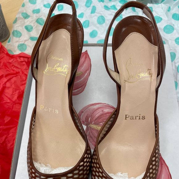 Christian Louboutin Quadrilette 37 Mesh Sandals - Picture 3 of 8